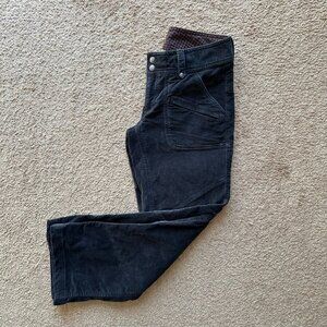 Athleta Pants Womens 4 (30x28) Mid Rise Corduroy Black Straight Leg